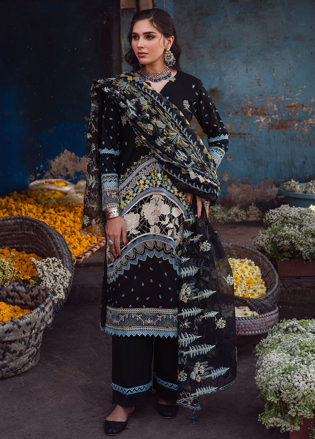 Sahane | Sahakari Chikankari Lawn Edit 24 | Kashish - by - Libasekhas UK - Registered Vendor of : Sahane - 100% Original Designer Dresss