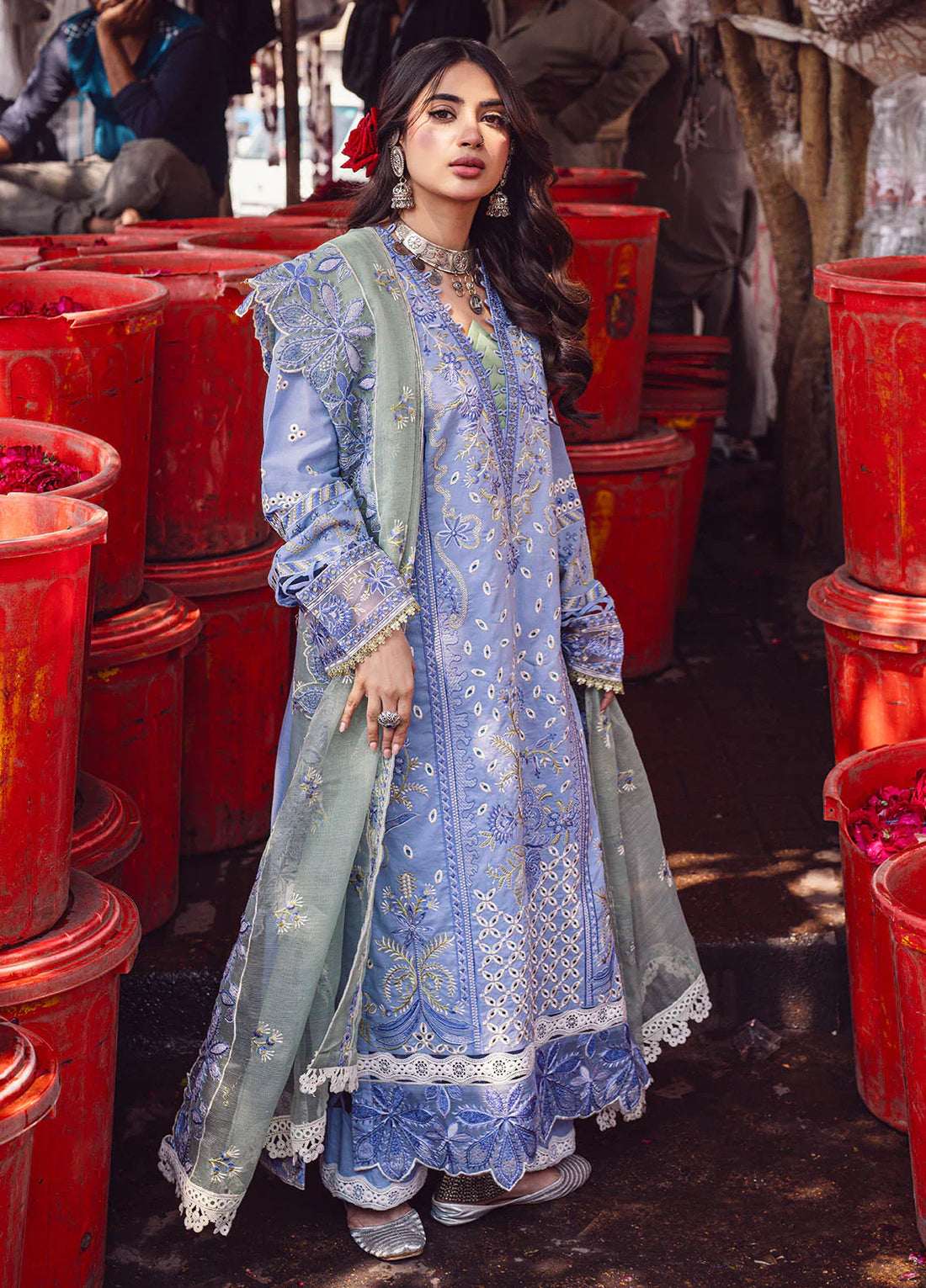 Sahane | Sahakari Chikankari Lawn Edit 24 | Chandni - by - Libasekhas UK - Registered Vendor of : Sahane - 100% Original Designer Dresss