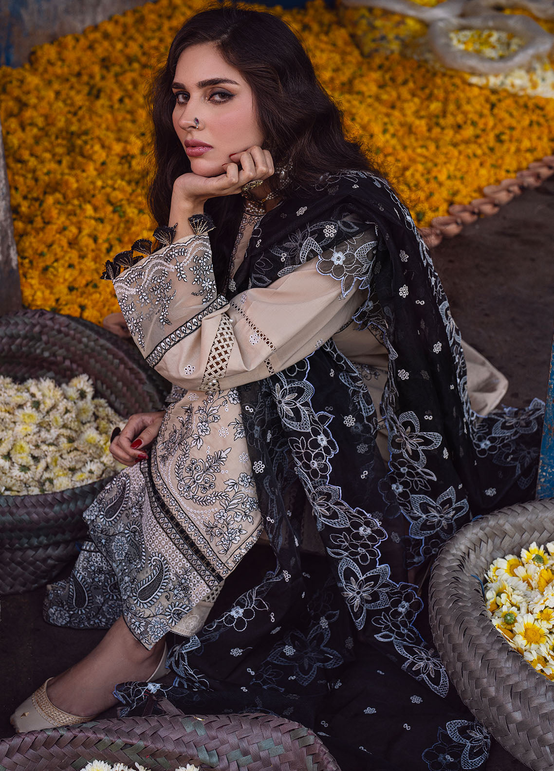 Sahane | Sahakari Chikankari Lawn Edit 24 | Ghazal - by - Libasekhas UK - Registered Vendor of : Sahane - 100% Original Designer Dresss