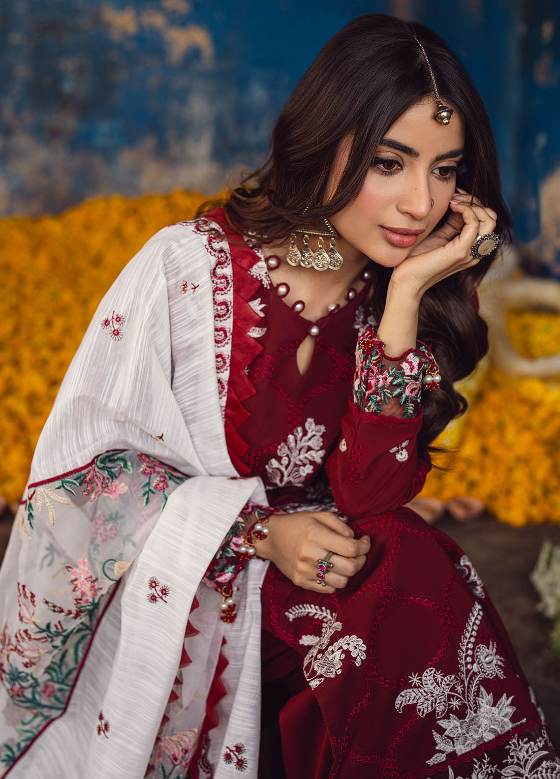 Sahane | Sahakari Chikankari Lawn Edit 24 | Gulaab - by - Libasekhas UK - Registered Vendor of : Sahane - 100% Original Designer Dresss