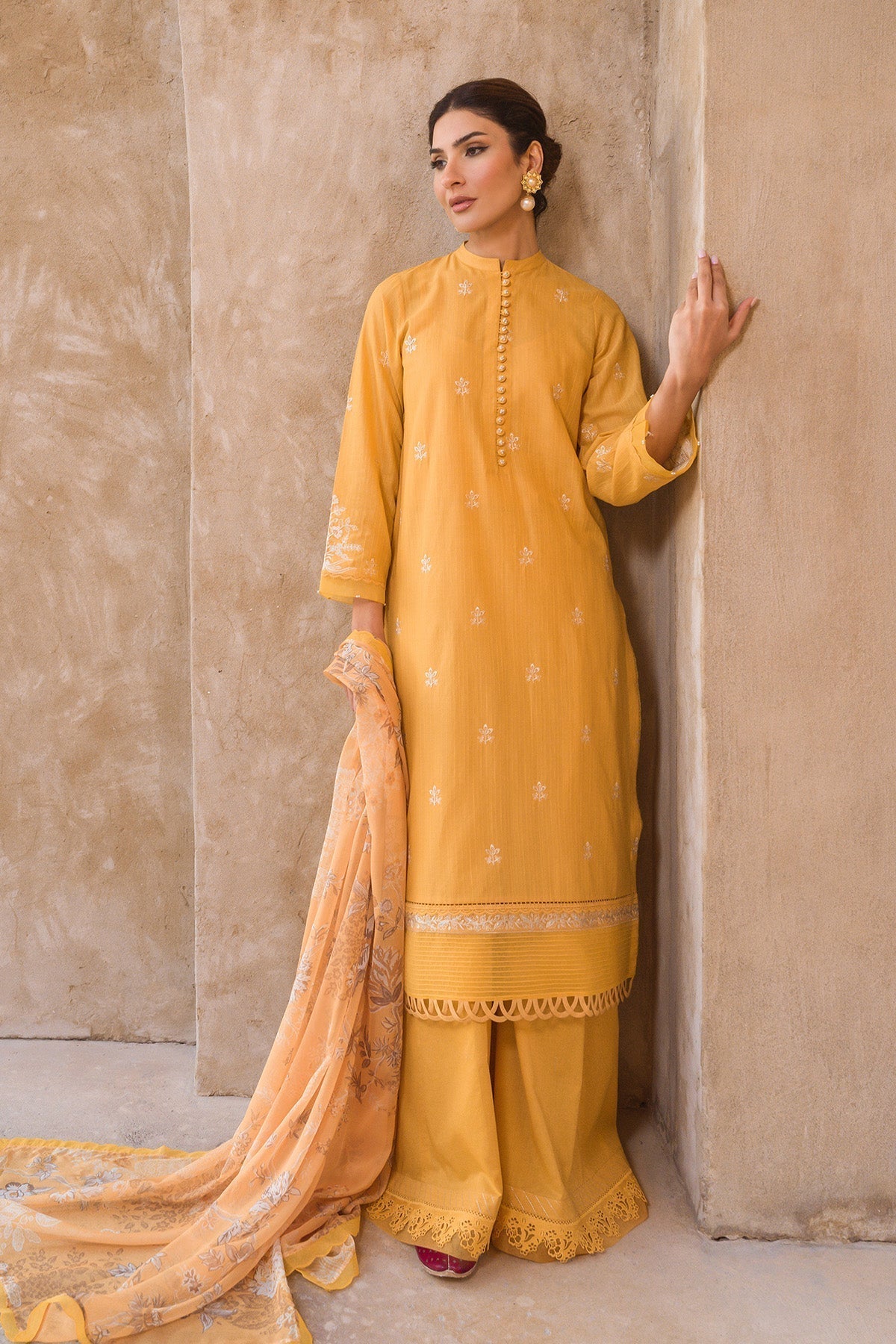 Sahar | Mirage Spring Luxury 24 | Slub Lawn 3 Piece (Embroidered) - by - Libasekhas UK - Registered Vendor of : Sahar - 100% Original Designer Dresss