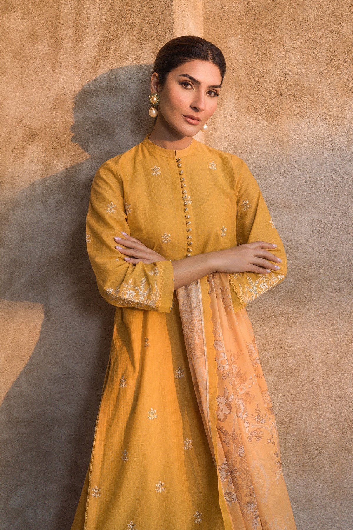 Sahar | Mirage Spring Luxury 24 | Slub Lawn 3 Piece (Embroidered) - by - Libasekhas UK - Registered Vendor of : Sahar - 100% Original Designer Dresss