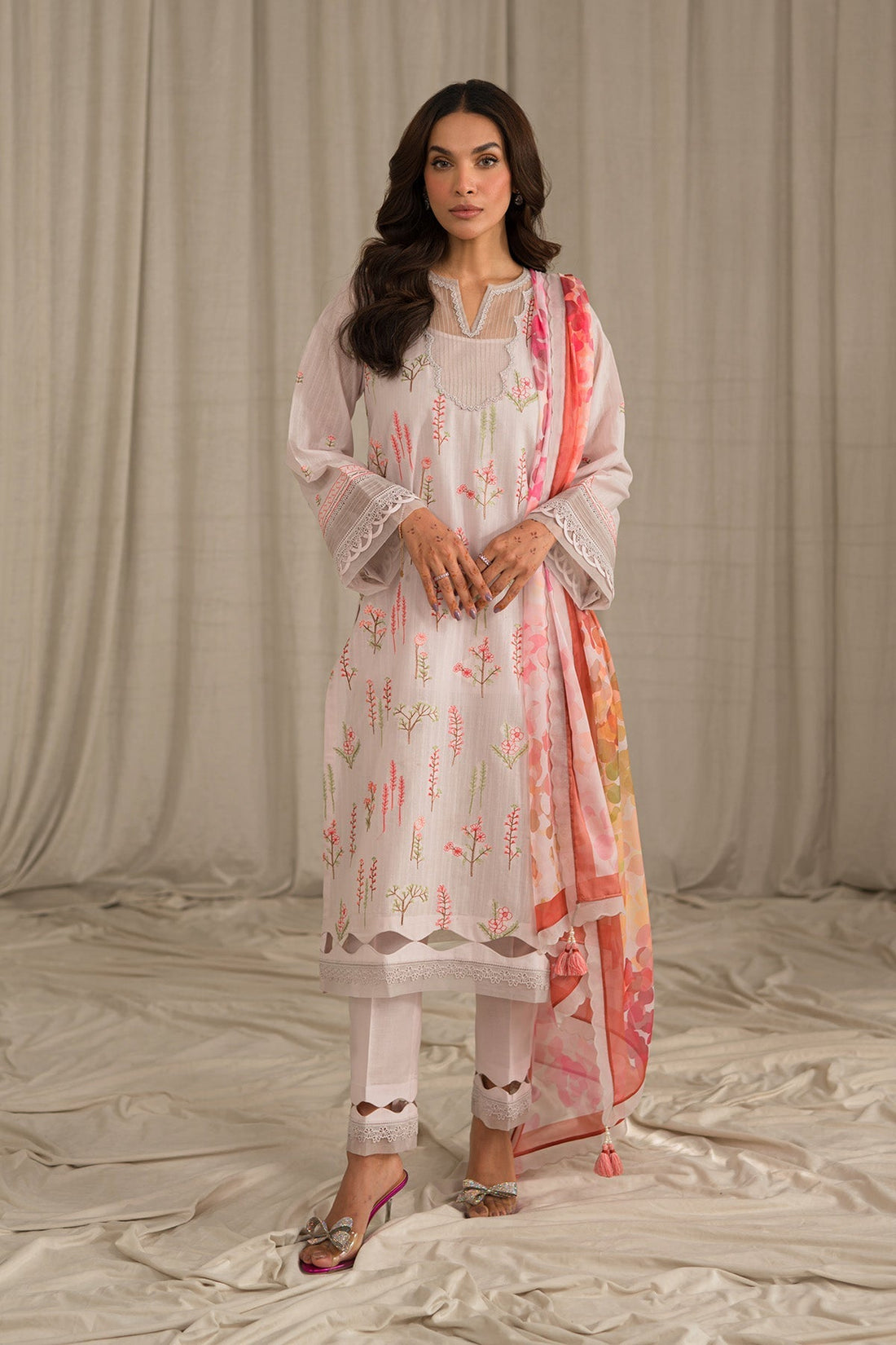Sahar | Mirage Spring Luxury 24 | Textured Lawn 3 Piece (Embroidered) - by - Libasekhas UK - Registered Vendor of : Sahar - 100% Original Designer Dresss