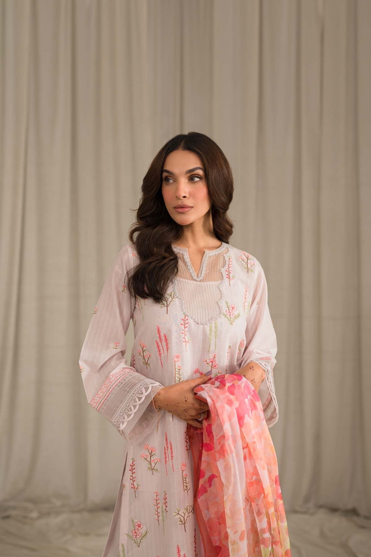 Sahar | Mirage Spring Luxury 24 | Textured Lawn 3 Piece (Embroidered) - by - Libasekhas UK - Registered Vendor of : Sahar - 100% Original Designer Dresss