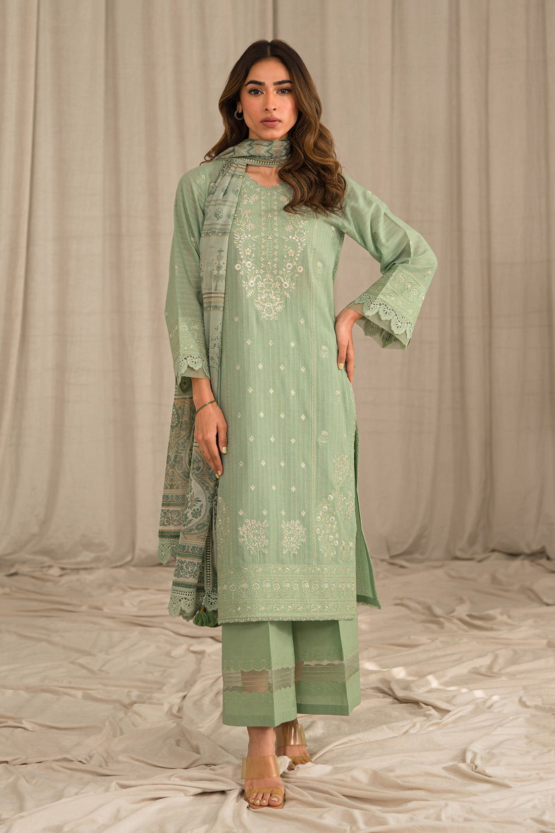 Sahar | Mirage Spring Luxury 24 | Textured Lawn 3 Piece (Embroidered) - by - Libasekhas UK - Registered Vendor of : Sahar - 100% Original Designer Dresss