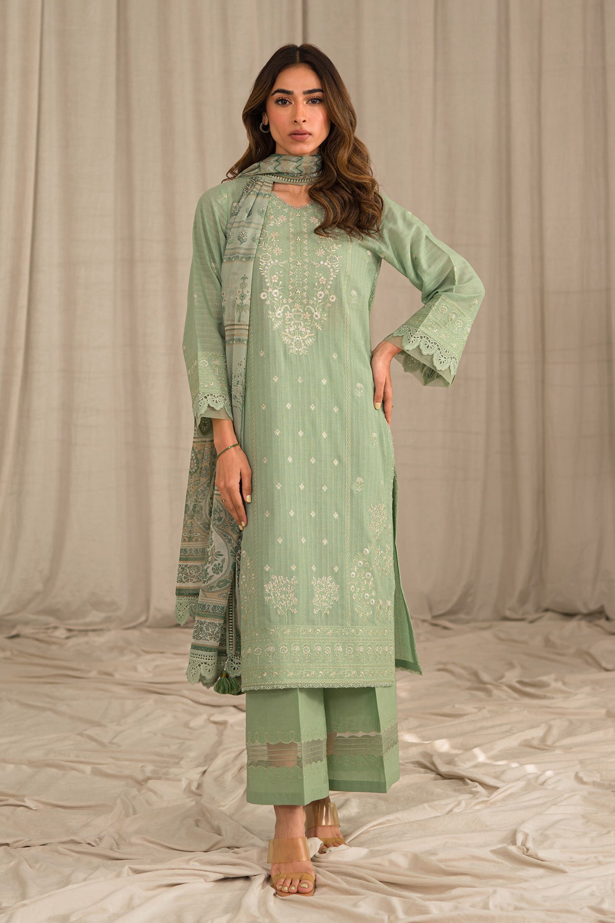 Sahar | Mirage Spring Luxury 24 | Textured Lawn 3 Piece (Embroidered) - by - Libasekhas UK - Registered Vendor of : Sahar - 100% Original Designer Dresss