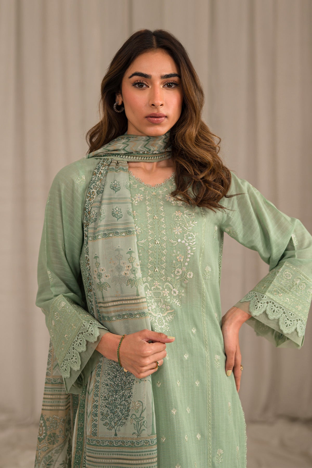 Sahar | Mirage Spring Luxury 24 | Textured Lawn 3 Piece (Embroidered) - by - Libasekhas UK - Registered Vendor of : Sahar - 100% Original Designer Dresss