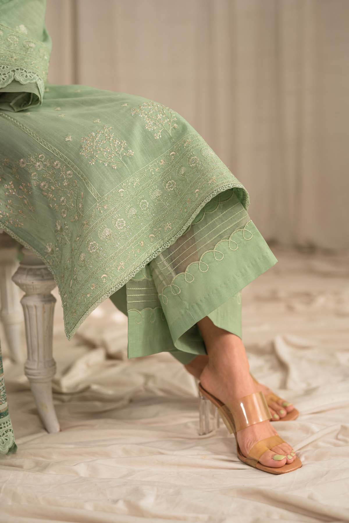 Sahar | Mirage Spring Luxury 24 | Textured Lawn 3 Piece (Embroidered) - by - Libasekhas UK - Registered Vendor of : Sahar - 100% Original Designer Dresss