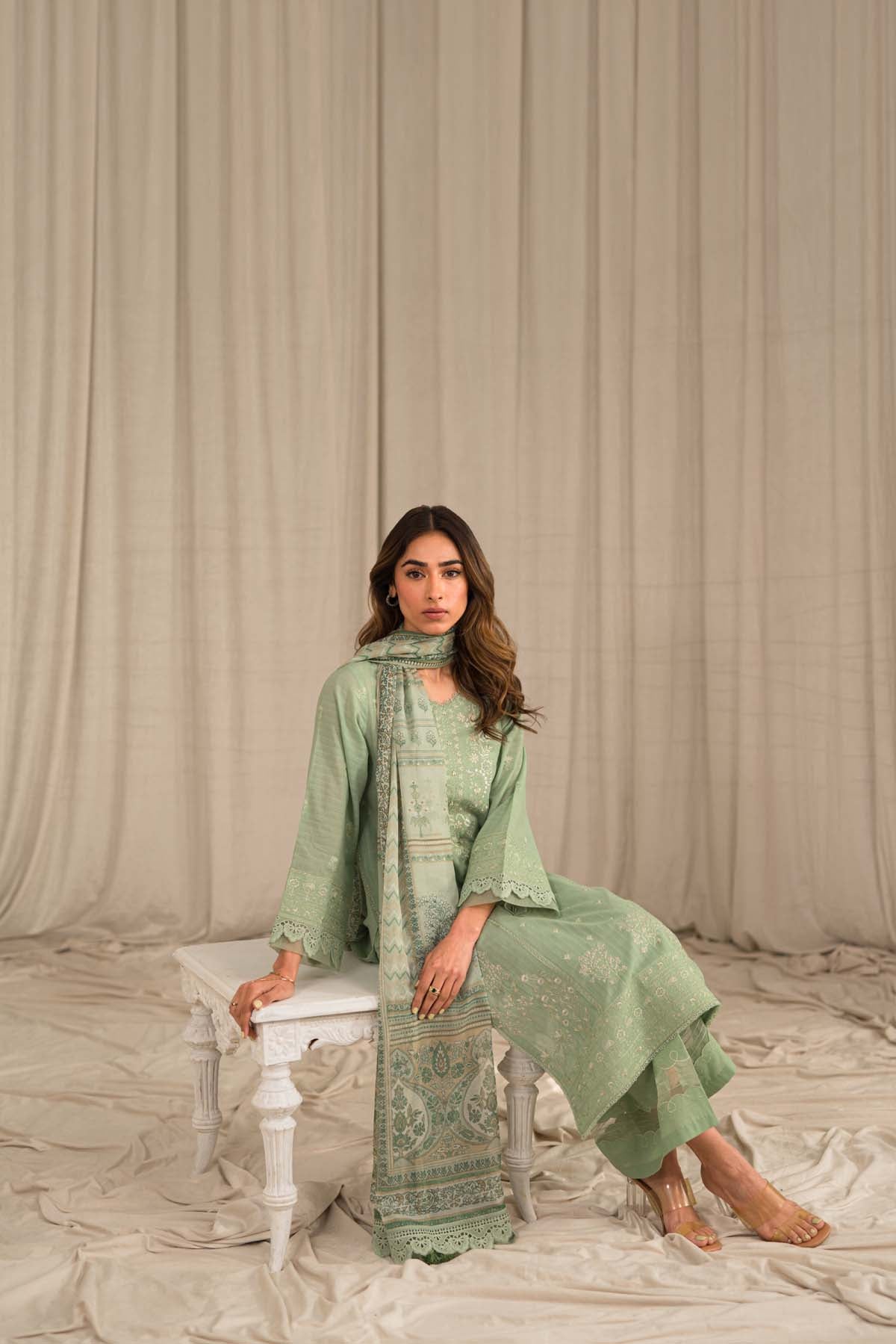 Sahar | Mirage Spring Luxury 24 | Textured Lawn 3 Piece (Embroidered) - by - Libasekhas UK - Registered Vendor of : Sahar - 100% Original Designer Dresss