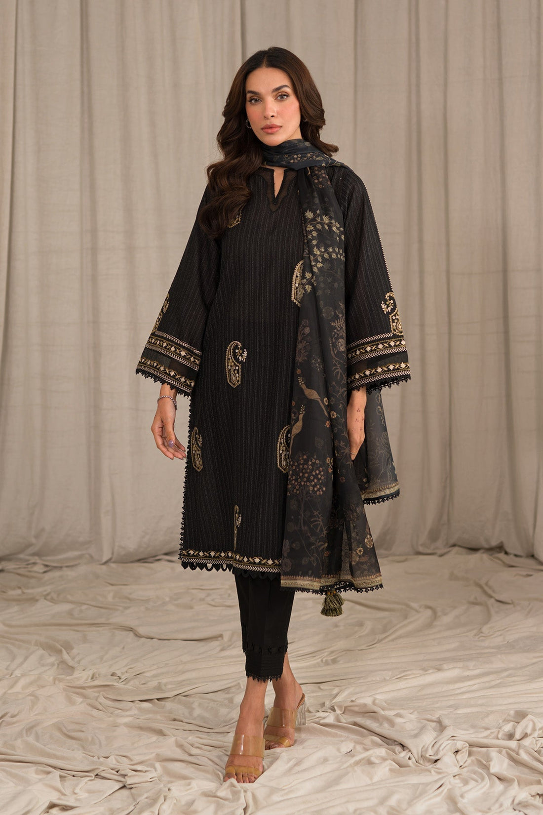 Sahar | Mirage Spring Luxury 24 | Textured Lawn 3 Piece (Embroidered) - by - Libasekhas UK - Registered Vendor of : Sahar - 100% Original Designer Dresss