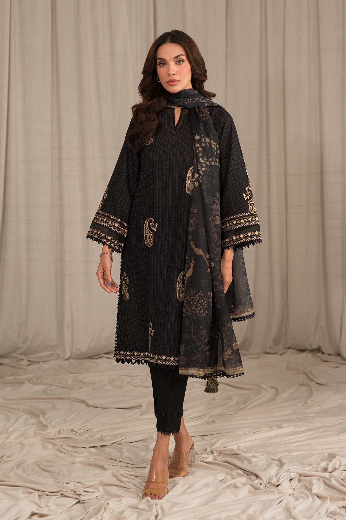 Sahar | Mirage Spring Luxury 24 | Textured Lawn 3 Piece (Embroidered) - by - Libasekhas UK - Registered Vendor of : Sahar - 100% Original Designer Dresss