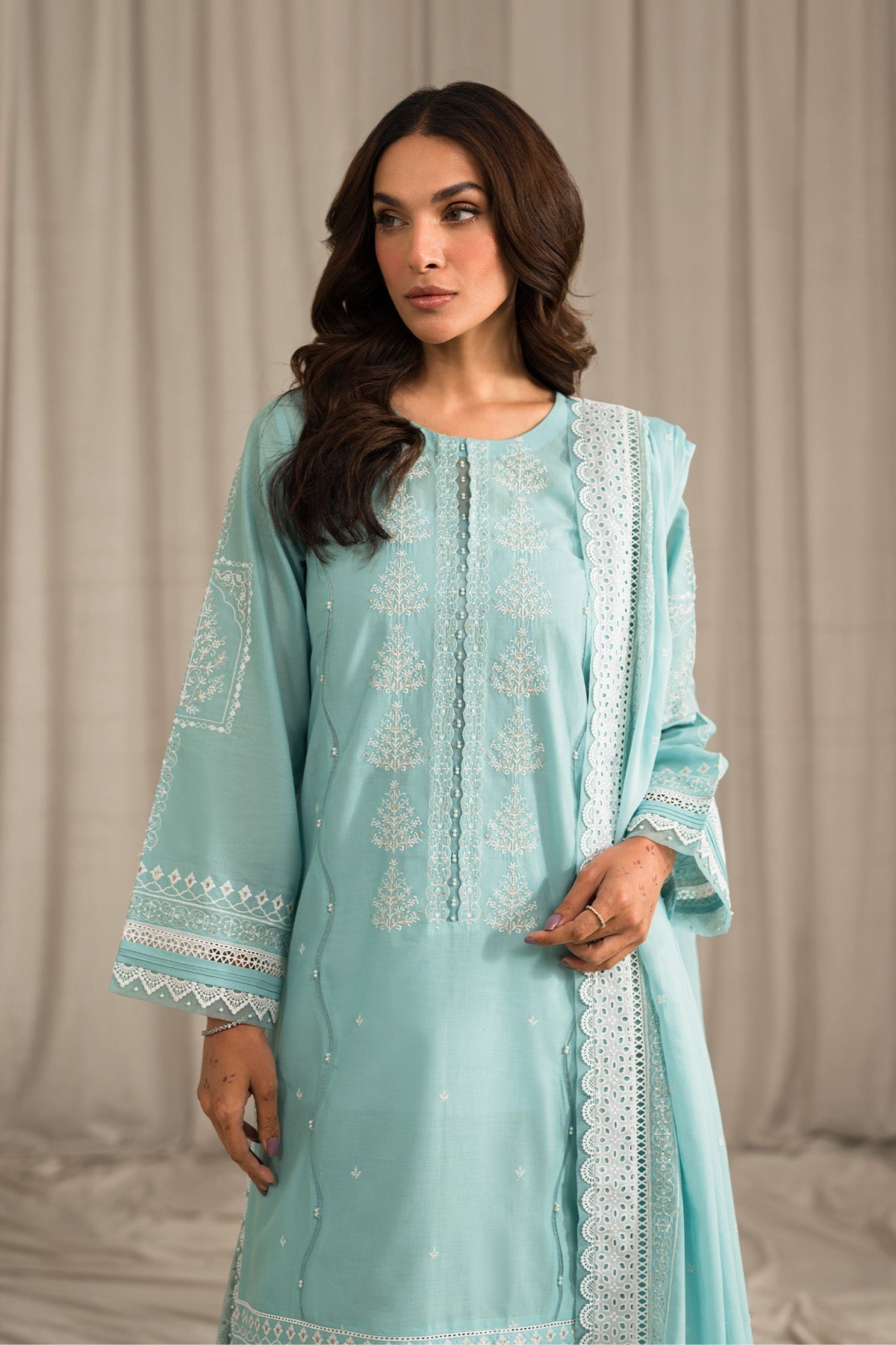 Sahar | Mirage Spring Luxury 24 | Chikankari 3 Piece - by - Libasekhas UK - Registered Vendor of : Sahar - 100% Original Designer Dresss