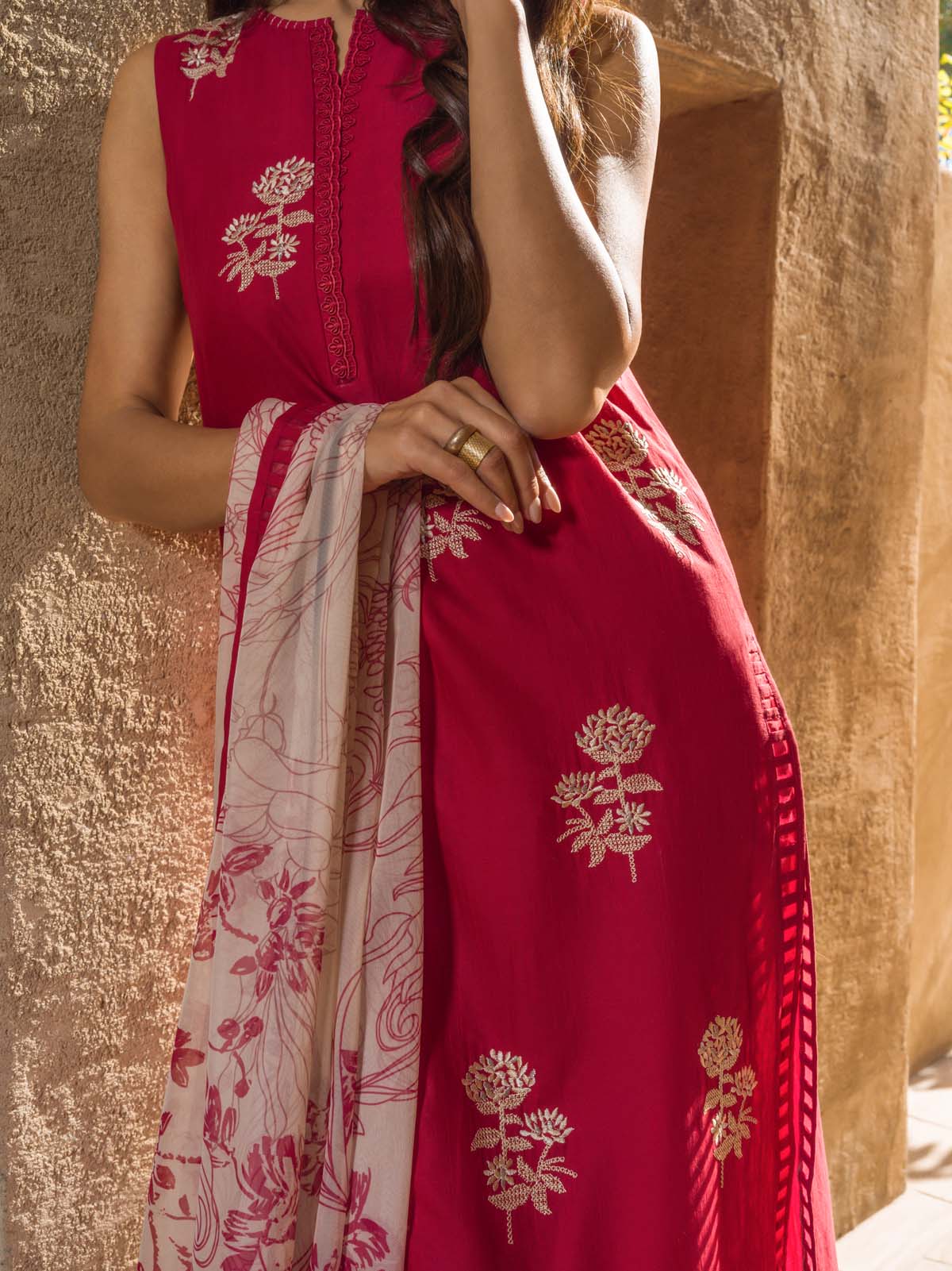 Sahar | Mirage Spring Luxury 24 | Slub Lawn 3 Piece (Embroidered) - by - Libasekhas UK - Registered Vendor of : Sahar - 100% Original Designer Dresss
