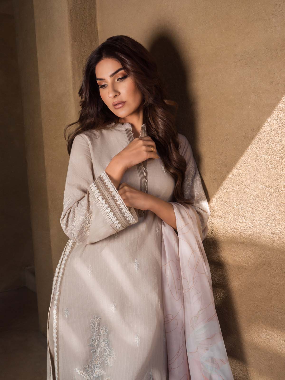 Sahar | Mirage Spring Luxury 24 | Textured Lawn 3 Piece (Embroidered) - by - Libasekhas UK - Registered Vendor of : Sahar - 100% Original Designer Dresss
