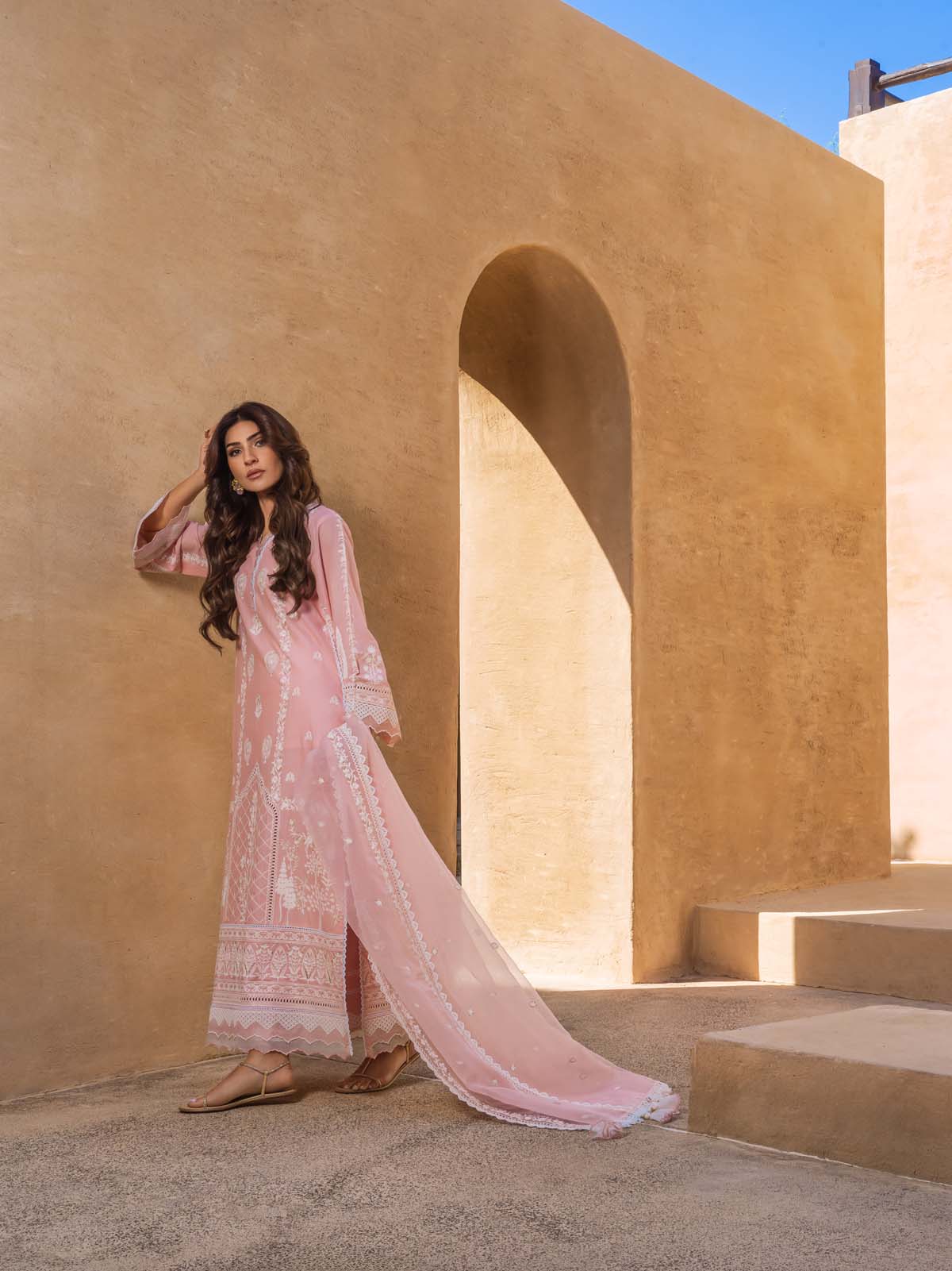Sahar | Mirage Spring Luxury 24 | Chikankari 3 Piece - by - Libasekhas UK - Registered Vendor of : Sahar - 100% Original Designer Dresss