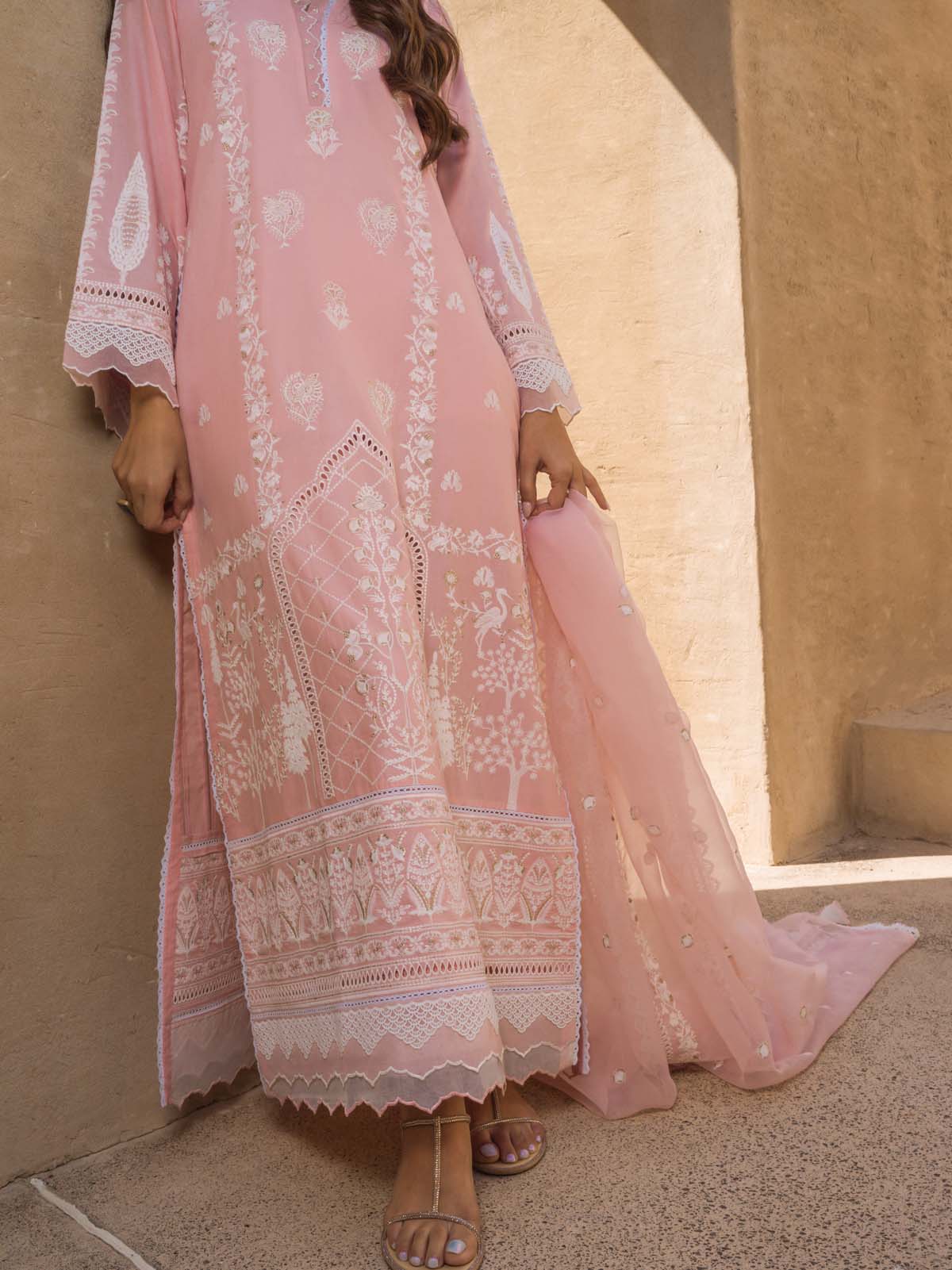 Sahar | Mirage Spring Luxury 24 | Chikankari 3 Piece - by - Libasekhas UK - Registered Vendor of : Sahar - 100% Original Designer Dresss