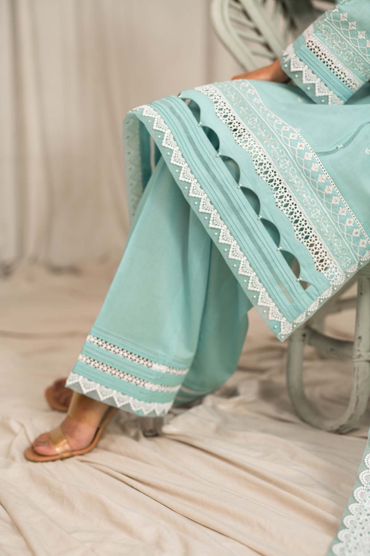 Sahar | Mirage Spring Luxury 24 | Chikankari 3 Piece - by - Libasekhas UK - Registered Vendor of : Sahar - 100% Original Designer Dresss