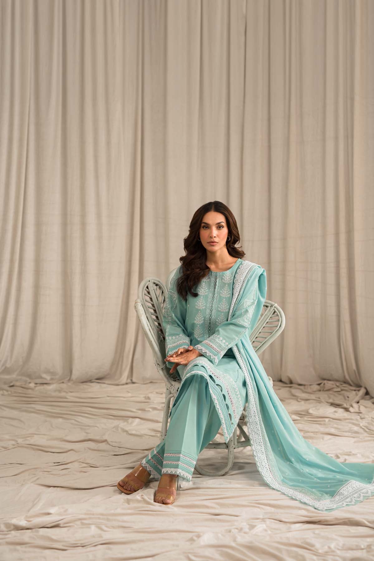 Sahar | Mirage Spring Luxury 24 | Chikankari 3 Piece - by - Libasekhas UK - Registered Vendor of : Sahar - 100% Original Designer Dresss