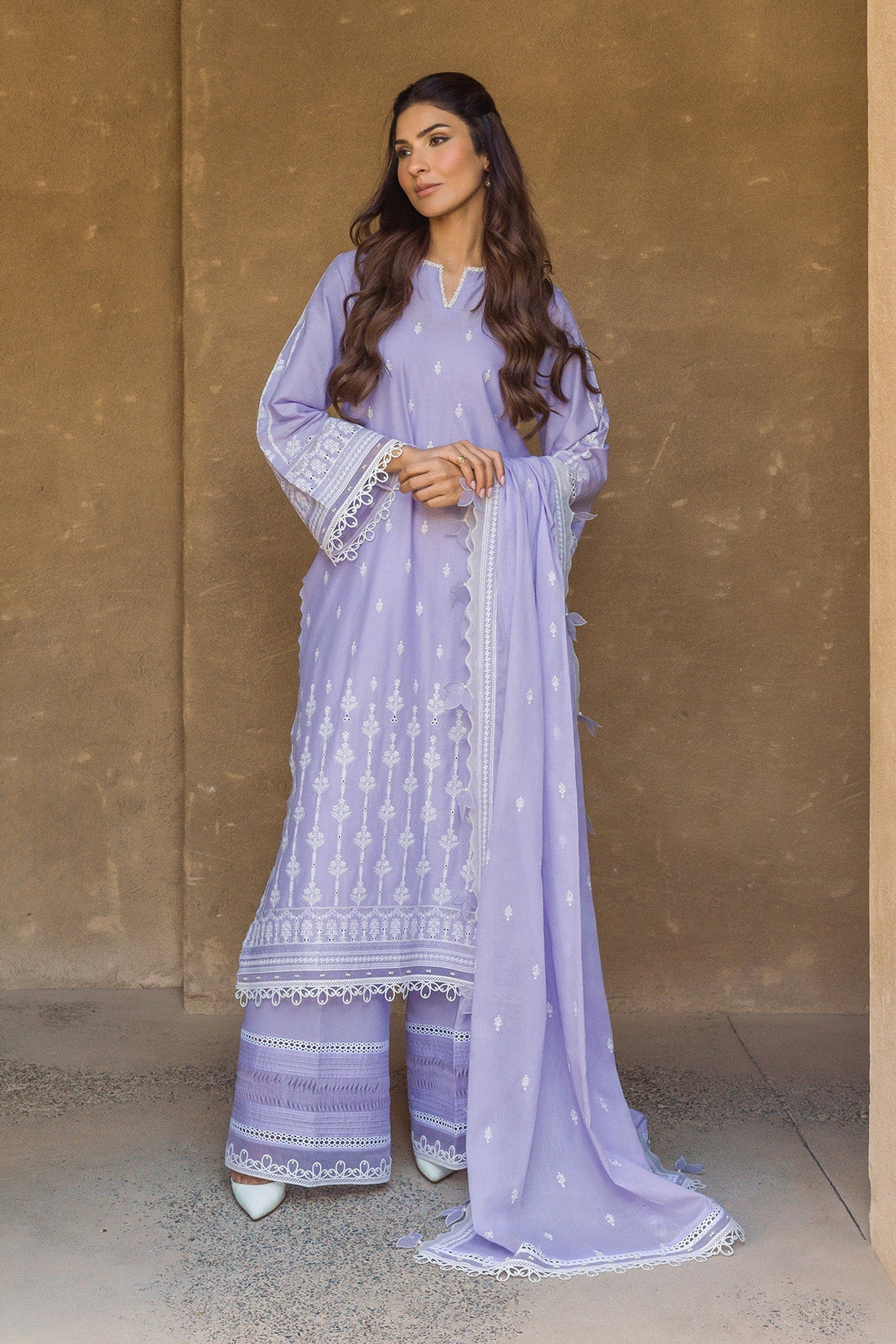 Sahar | Mirage Spring Luxury 24 | Chikankari 3 Piece - by - Libasekhas UK - Registered Vendor of : Sahar - 100% Original Designer Dresss