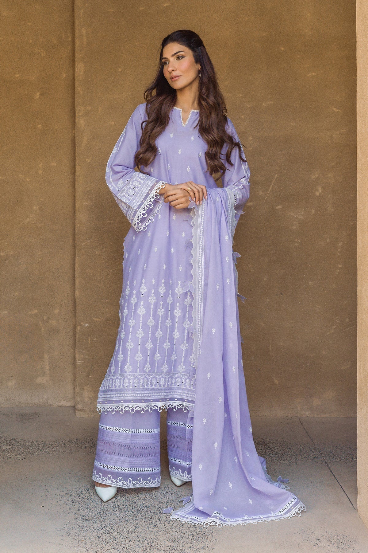 Sahar | Mirage Spring Luxury 24 | Chikankari 3 Piece - by - Libasekhas UK - Registered Vendor of : Sahar - 100% Original Designer Dresss
