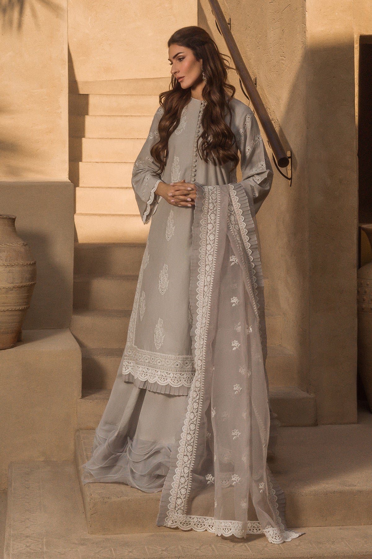 Sahar | Mirage Spring Luxury 24 | Chikankari 3 Piece - by - Libasekhas UK - Registered Vendor of : Sahar - 100% Original Designer Dresss