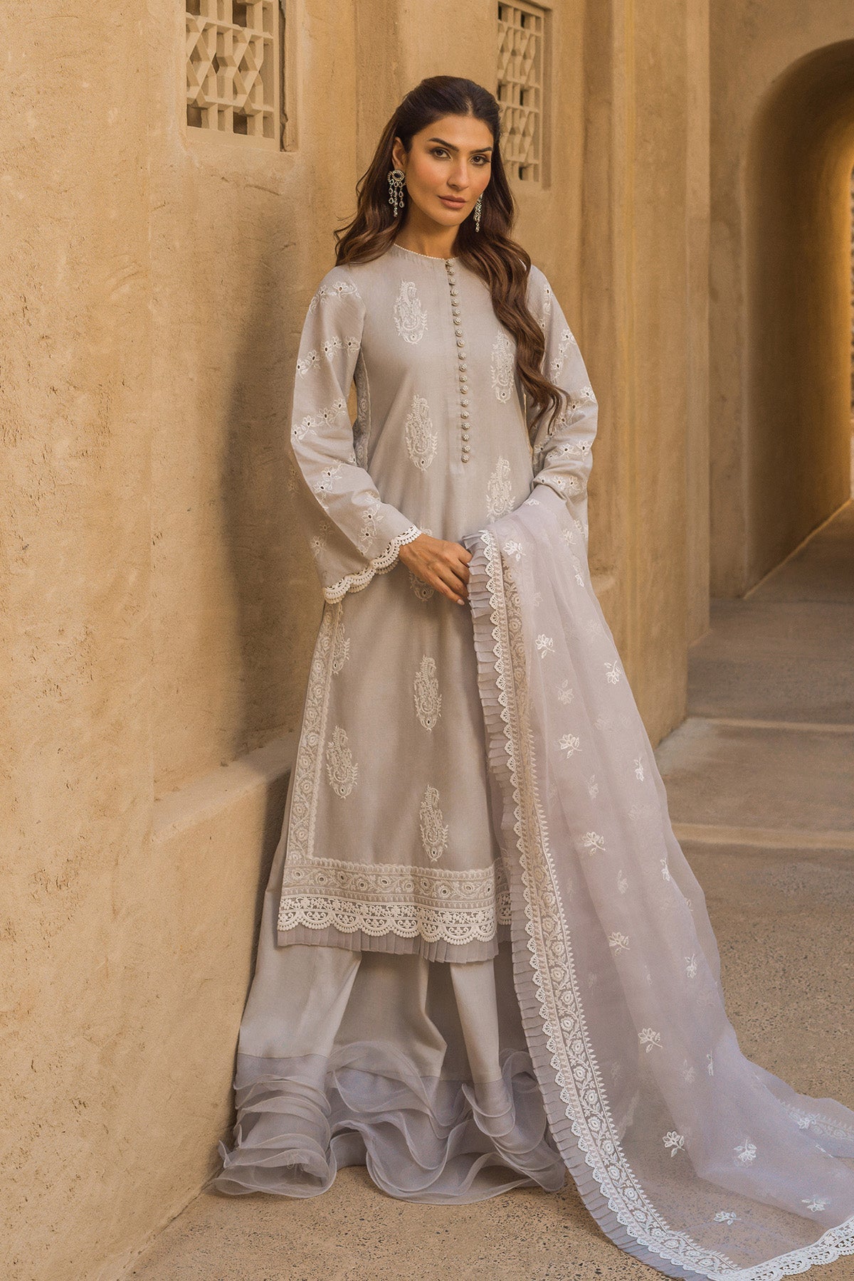 Sahar | Mirage Spring Luxury 24 | Chikankari 3 Piece - by - Libasekhas UK - Registered Vendor of : Sahar - 100% Original Designer Dresss