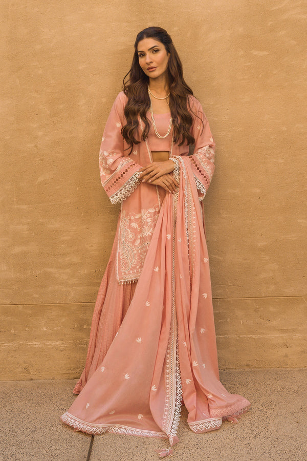 Sahar | Mirage Spring Luxury 24 | Chikankari 3 Piece - by - Libasekhas UK - Registered Vendor of : Sahar - 100% Original Designer Dresss