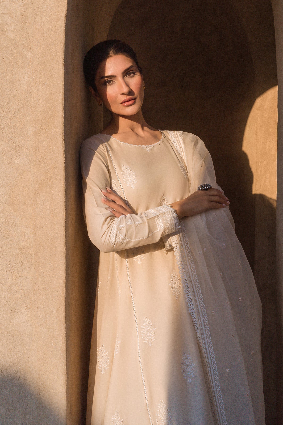 Sahar | Mirage Spring Luxury 24 | Chikankari 3 Piece - by - Libasekhas UK - Registered Vendor of : Sahar - 100% Original Designer Dresss