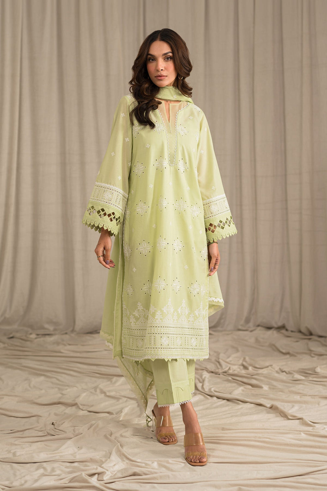 Sahar | Mirage Spring Luxury 24 | Chikankari 3 Piece - by - Libasekhas UK - Registered Vendor of : Sahar - 100% Original Designer Dresss