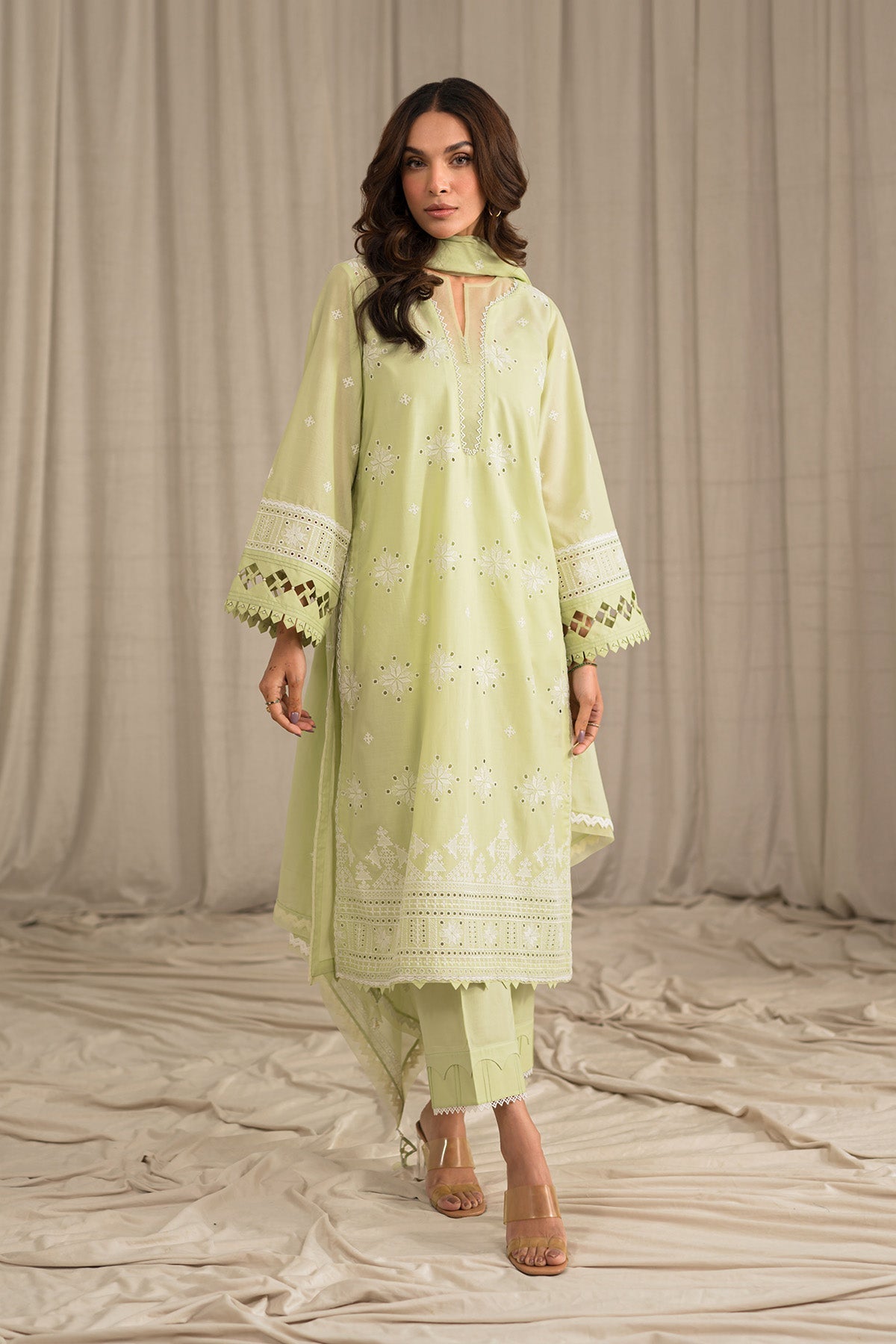 Sahar | Mirage Spring Luxury 24 | Chikankari 3 Piece - by - Libasekhas UK - Registered Vendor of : Sahar - 100% Original Designer Dresss