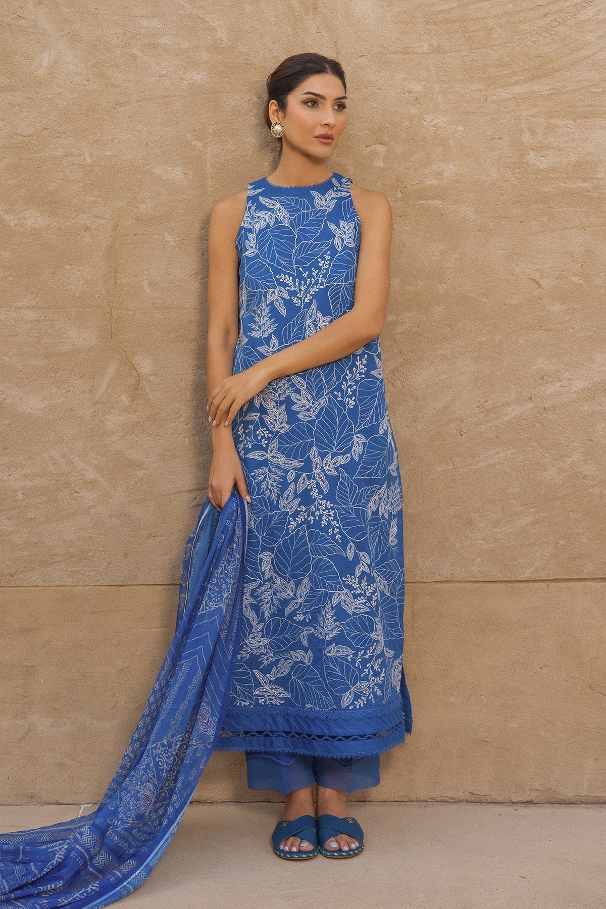 Sahar | Mirage Spring Luxury 24 | Slub Lawn 3 Piece (Embroidered) - by - Libasekhas UK - Registered Vendor of : Sahar - 100% Original Designer Dresss