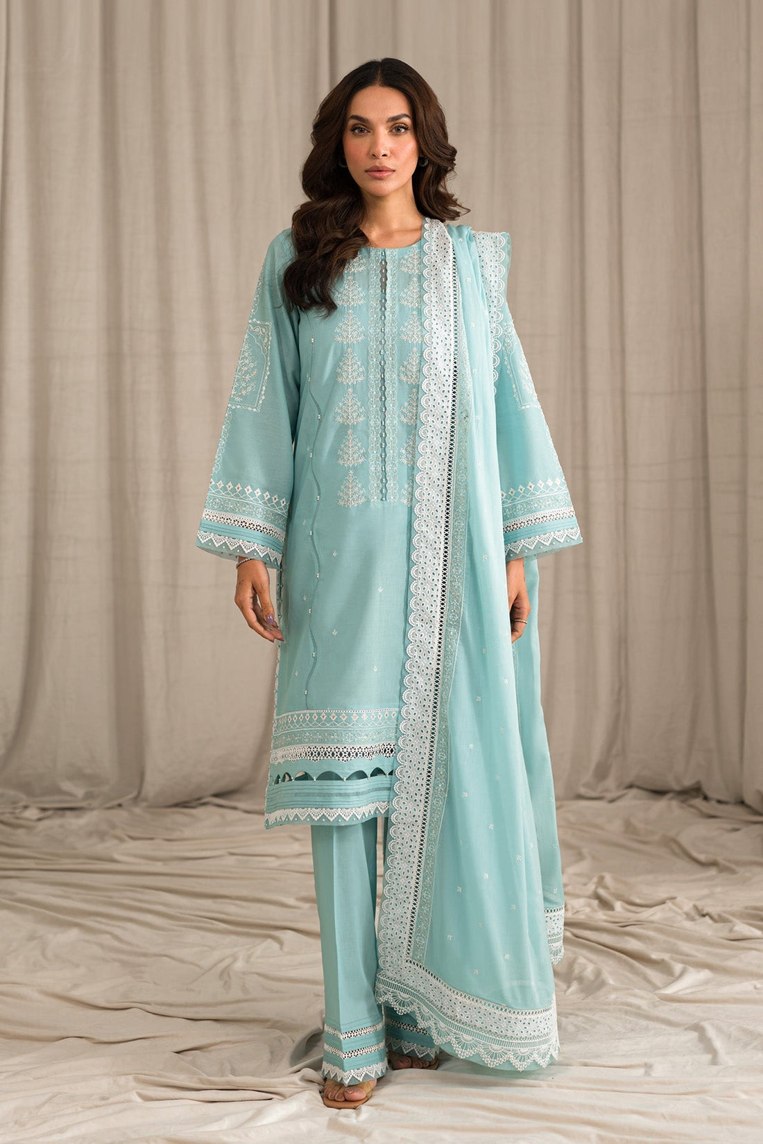 Sahar | Mirage Spring Luxury 24 | Chikankari 3 Piece - by - Libasekhas UK - Registered Vendor of : Sahar - 100% Original Designer Dresss