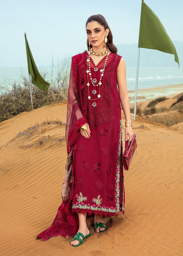 Crimson | Lawn 24 | Lillie de Jong - Cherry - by - Libasekhas UK - Registered Vendor of : Crimson - 100% Original Designer Dresss