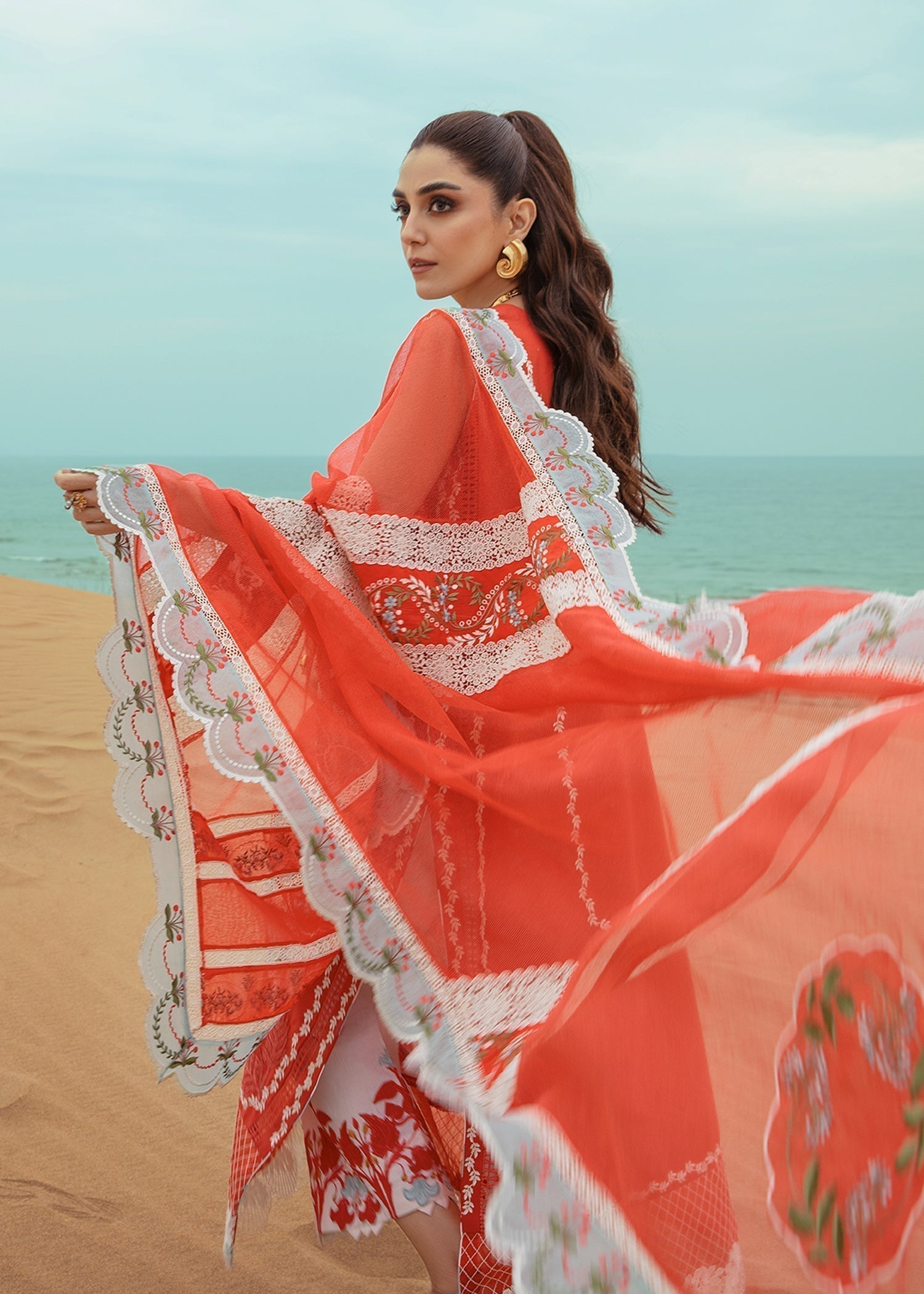 Crimson | Lawn 24 | Stars of Fire - Fiesta Coral - Luxury -  Libasekhas