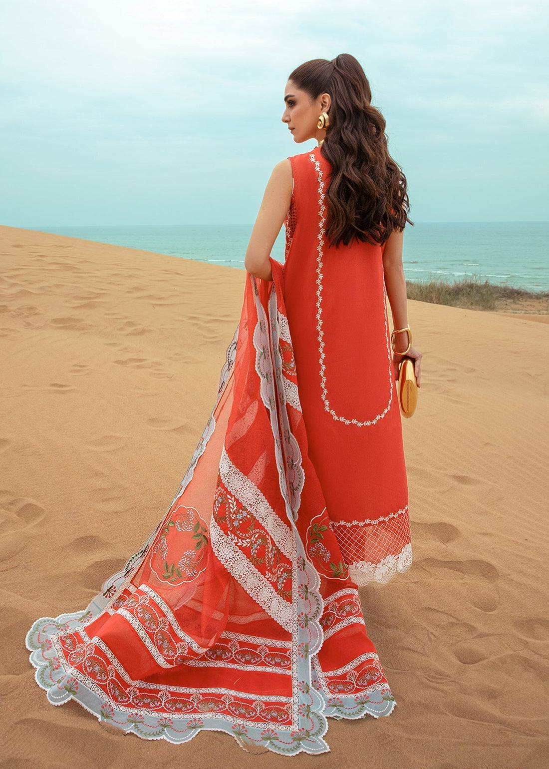 Crimson | Lawn 24 | Stars of Fire - Fiesta Coral - Luxury -  Libasekhas