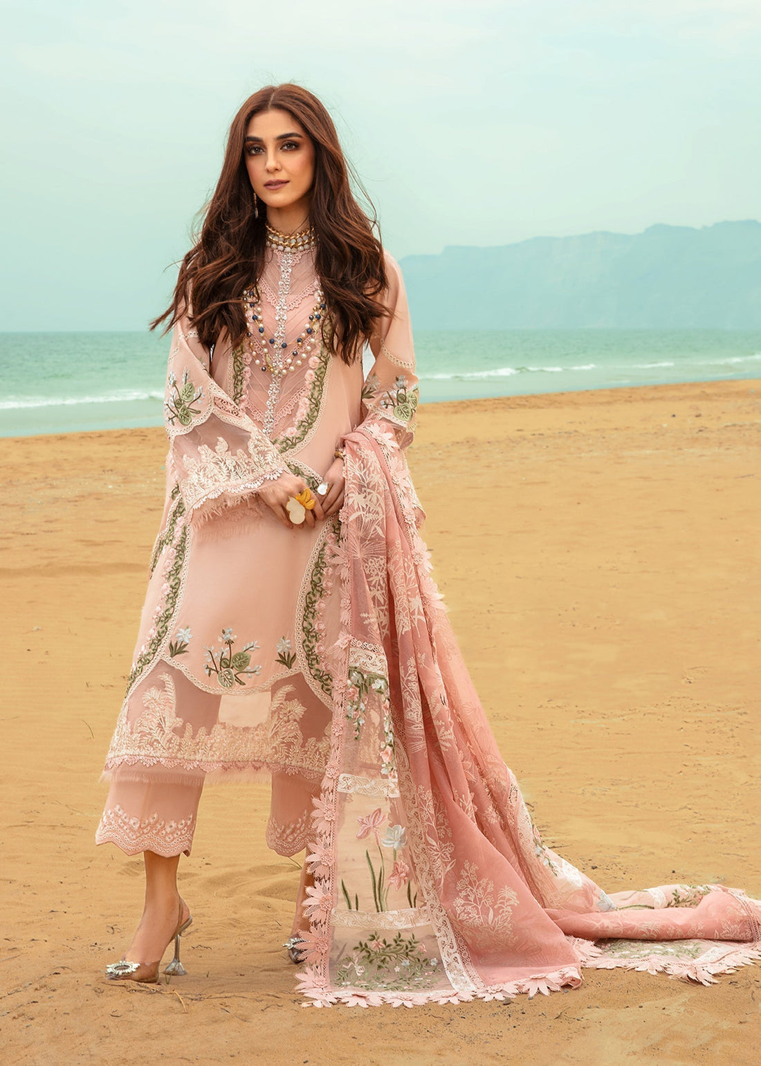 Crimson | Lawn 24 | Winds of Eden - Rose - Luxury -  Libasekhas