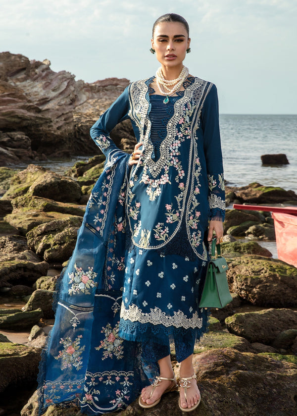 Crimson | Lawn 24 | Lolita - Lapis - by - Libasekhas UK - Registered Vendor of : Crimson - 100% Original Designer Dresss