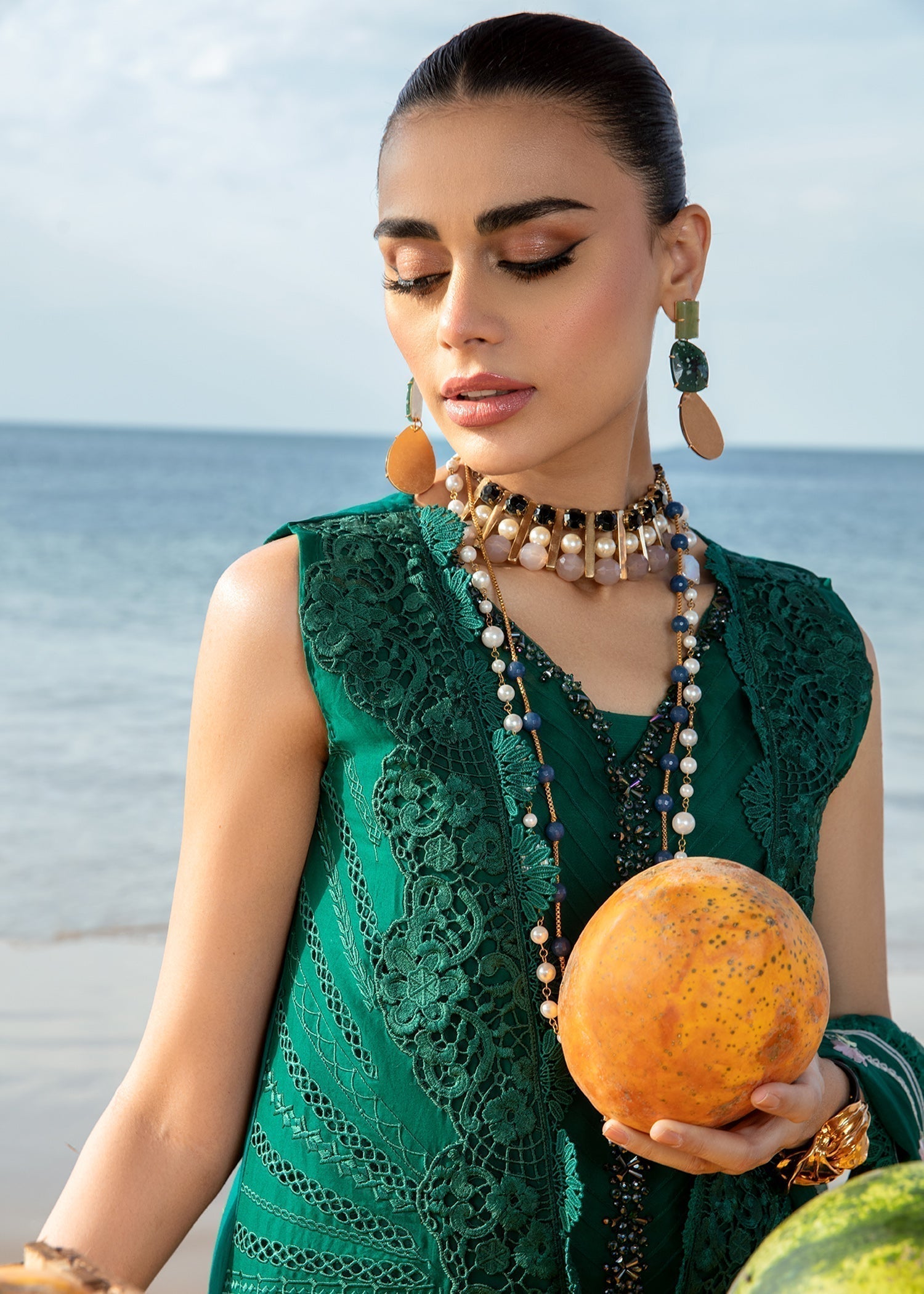 Crimson | Lawn 24 | Ulysses - Seaweed - Luxury -  Libasekhas