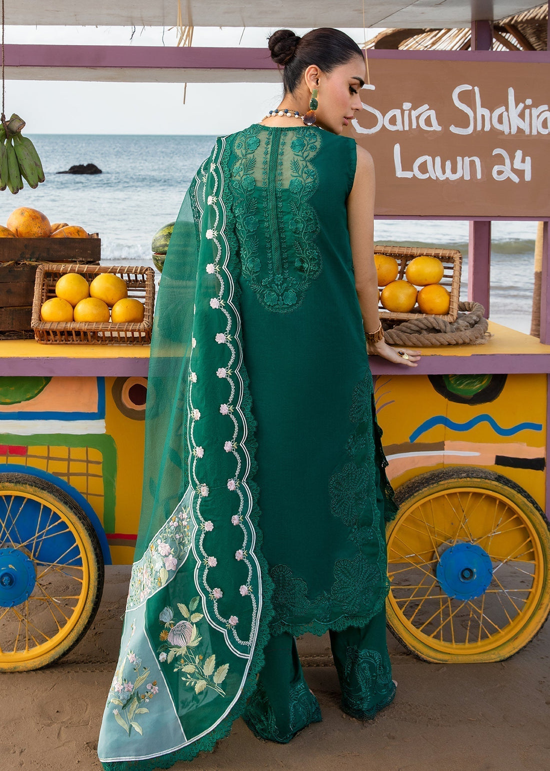 Crimson | Lawn 24 | Ulysses - Seaweed - Luxury -  Libasekhas