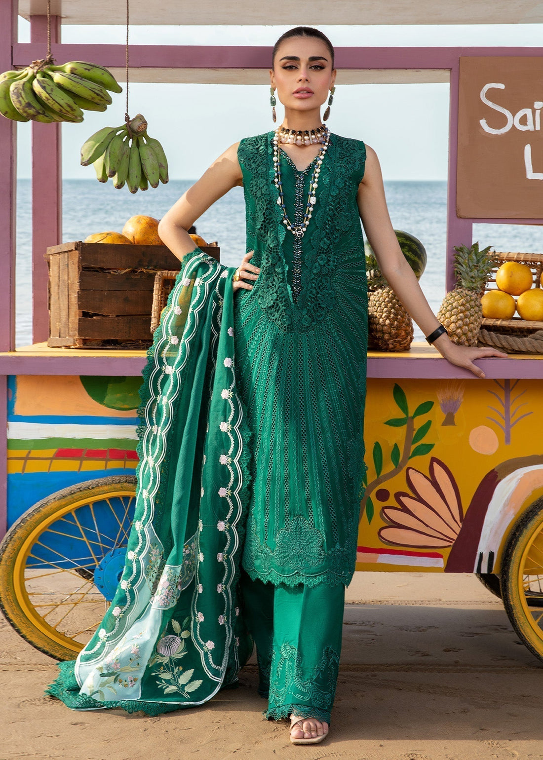 Crimson | Lawn 24 | Ulysses - Seaweed - Luxury -  Libasekhas