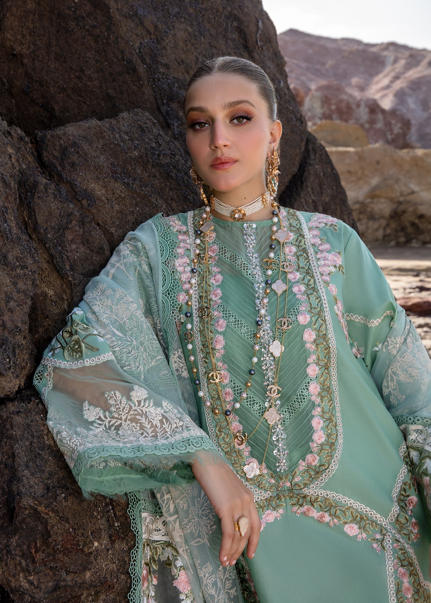 Crimson | Lawn 24 | Winds of Eden - Jade - Luxury -  Libasekhas