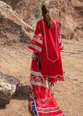 Crimson | Lawn 24 | Stars of Fire - Flame red - Luxury -  Libasekhas