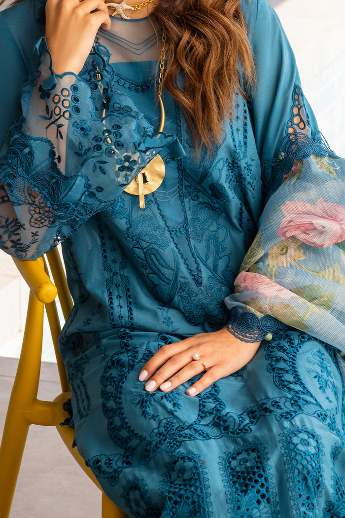 Saira Rizwan | Luxury Lawn 24 | SAPPHIRE - SRLL24-07 - by - Libasekhas UK - Registered Vendor of : Saira Rizwan - 100% Original Designer Dresss