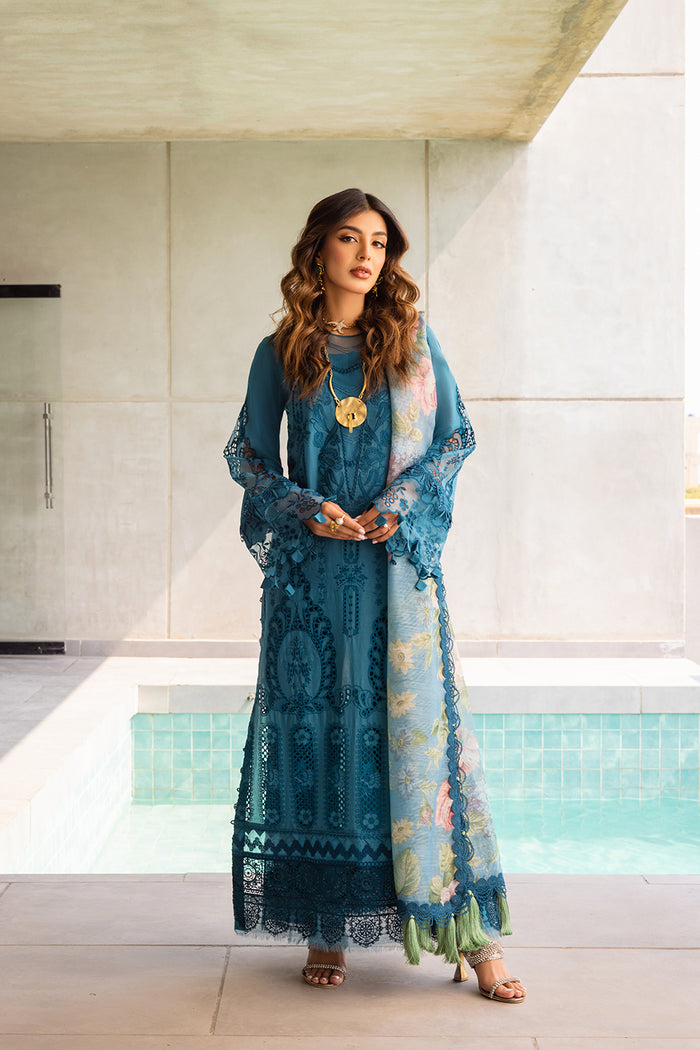 Saira Rizwan | Luxury Lawn 24 | SAPPHIRE - SRLL24-07 - by - Libasekhas UK - Registered Vendor of : Saira Rizwan - 100% Original Designer Dresss