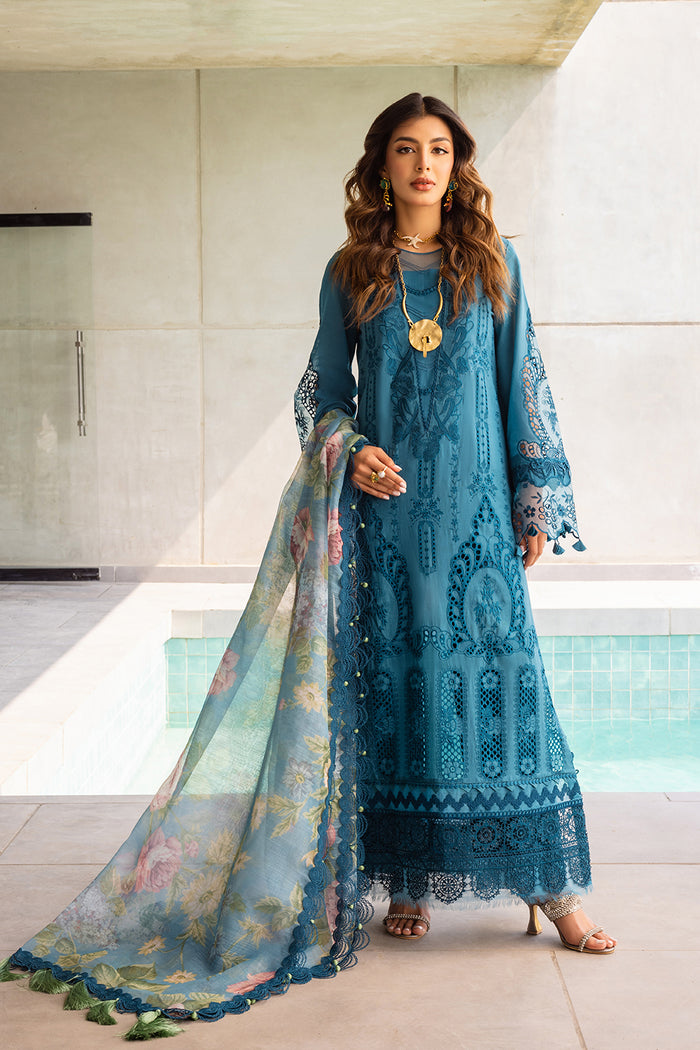 Saira Rizwan | Luxury Lawn 24 | SAPPHIRE - SRLL24-07 - by - Libasekhas UK - Registered Vendor of : Saira Rizwan - 100% Original Designer Dresss