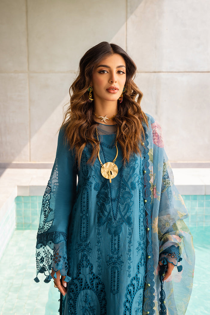Saira Rizwan | Luxury Lawn 24 | SAPPHIRE - SRLL24-07 - by - Libasekhas UK - Registered Vendor of : Saira Rizwan - 100% Original Designer Dresss