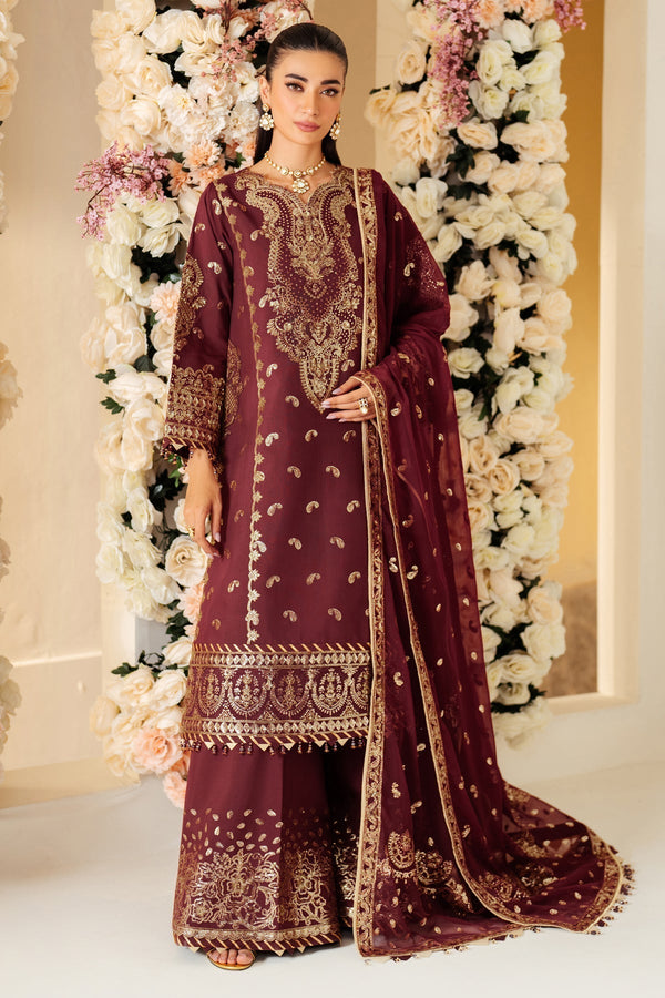 Alizeh | Luxury Raw Silk | AF-RS-01-SALSA - by - Libasekhas UK - Registered Vendor of : Alizeh - 100% Original Designer Dresss