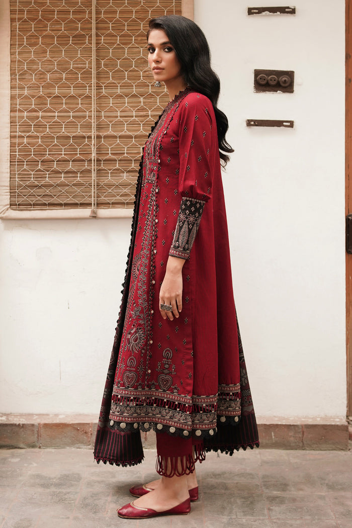 Jazmin | Winter Edition 24 | SLUB KHADDAR UW-0075 - by - Libasekhas UK - Registered Vendor of : Jazmin - 100% Original Designer Dresss