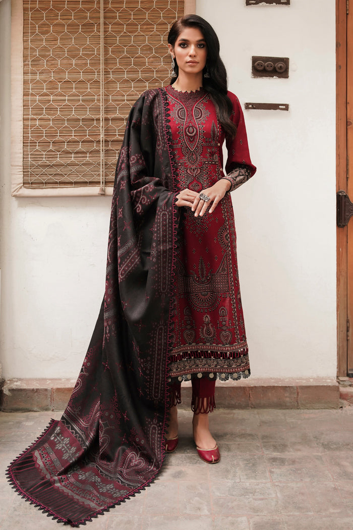 Jazmin | Winter Edition 24 | SLUB KHADDAR UW-0075 - by - Libasekhas UK - Registered Vendor of : Jazmin - 100% Original Designer Dresss