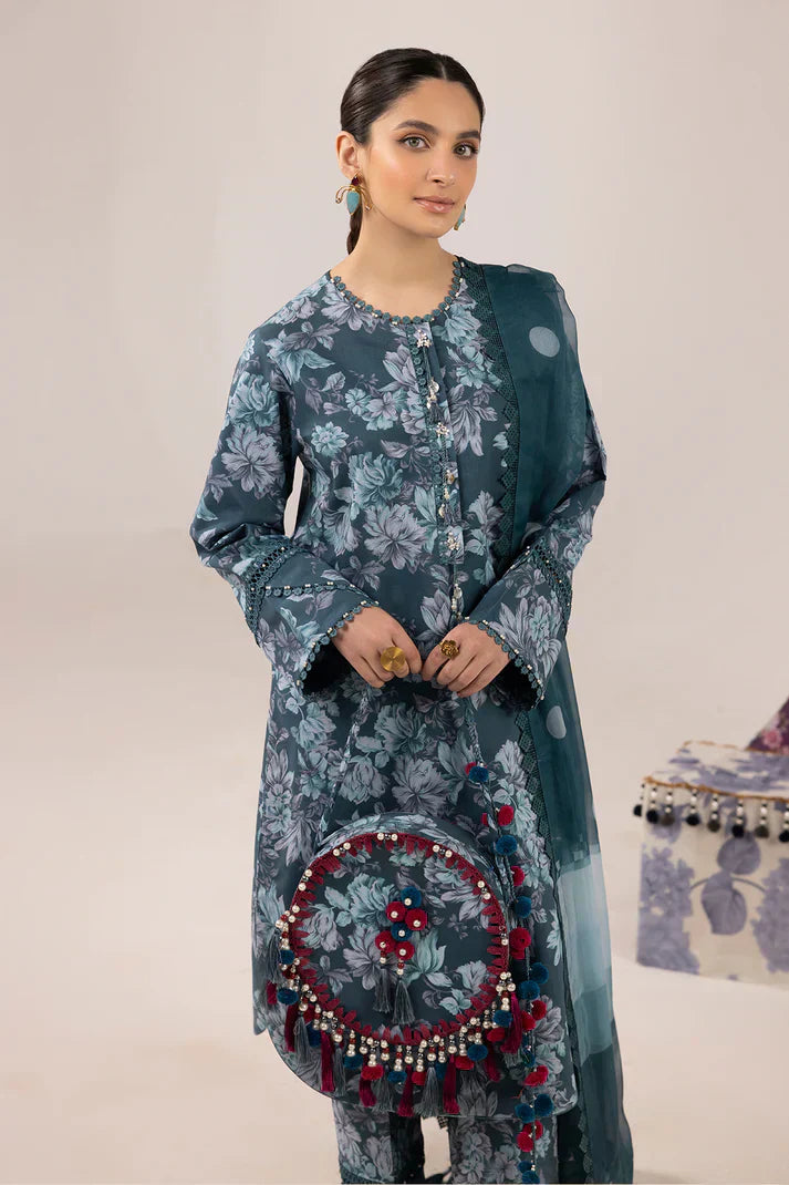 Alizeh | Sheen Lawn Prints 24 | Sea Mist - by - Libasekhas UK - Registered Vendor of : Alizeh - 100% Original Designer Dresss